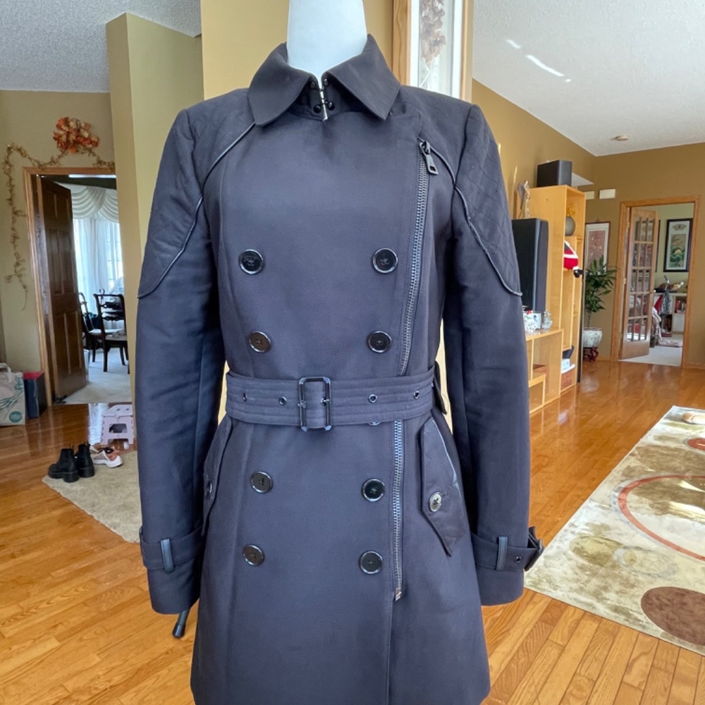 Sam Edelman black trench coats S Small - Picture 7 of 8